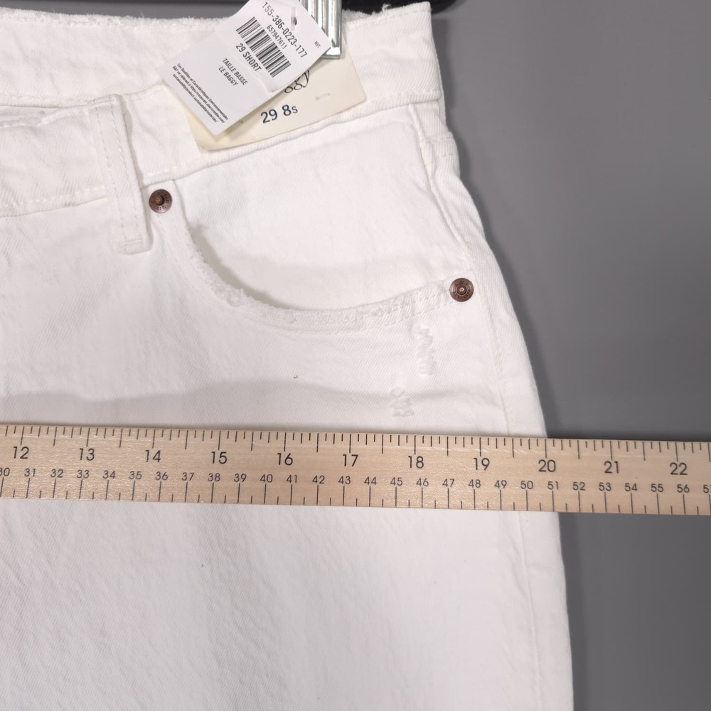 ABERCROMBIE & FITCH New Women's Jeans Baggy Low Rise Distressed 29 8s White - Picture 5 of 16